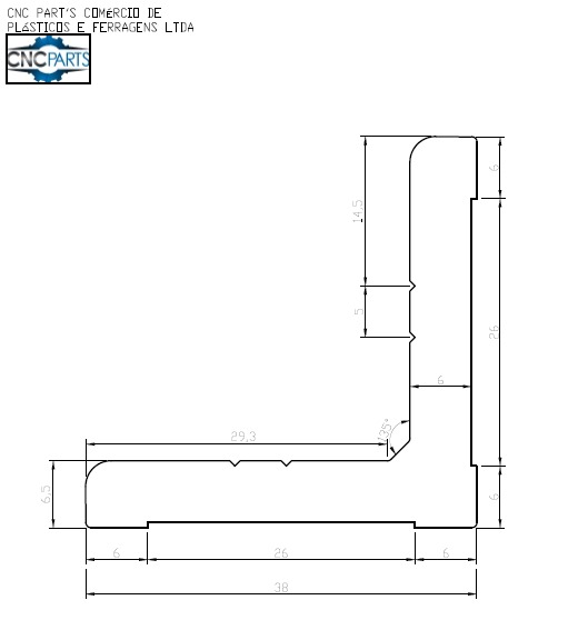 Cantoneira Base 30 e 40 - Nacional